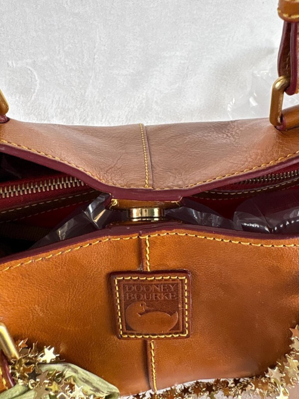 Dooney & Bourke Florentine East/West Chelsea Tote in Natural, Scarf and Chain - Picture 5 of 16